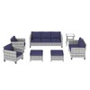 Sonkuki 7 Pieces Outdoor Furniture Set with Side Table, Patio Chair with Washable Cushion - 2 of 4