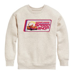 Boys' - Disney - Lightning McQueen's Speed Shop Graphic Long Sleeve Fleece Sweatshirt - 1 of 3