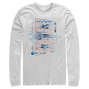 Men's Star Wars: The Rise of Skywalker X-Wing Details Long Sleeve Shirt - 1 of 3