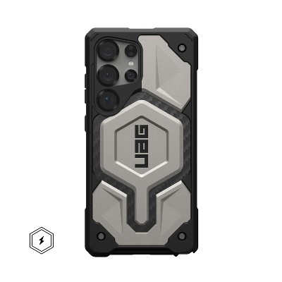 UAG Samsung Galaxy S25 Ultra Case Monarch Pro, Premium Carbon Fiber/Leather Inlay, Compatible with Magnetic Charging