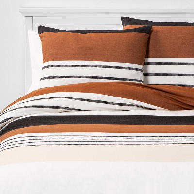 Woven Yarn Dye Stripe Duvet & Pillow Sham Set Cream - Project 62™ + Nate Berkus™