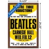 Trends International The Beatles - Carnegie Hall Framed Wall Poster Prints Mahogany Framed Version 14.725" x 22.375" - 3 of 4