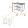 Kumasinova Versatile Kitchen Island Cart with Three Storage Shelves,40.5" Kitchen Cart with Ample Legroom,Spacious Island Table for Dining Room - 2 of 4