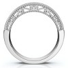 Pompeii3 1/2ct Princess Cut Vintage 14K Diamond Anniversary Ring - 2 of 4
