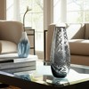 Glass Vase - Handcrafted Decorative Flower Vase for Home, Office & Living Room - Modern Glam Table Centerpiece - 15" Black - 3 of 4