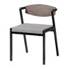 Baxton Studio 4pc Revelin Fabric and Metal Dining Chair Set Gray/Dark Brown/Black - 3 of 4