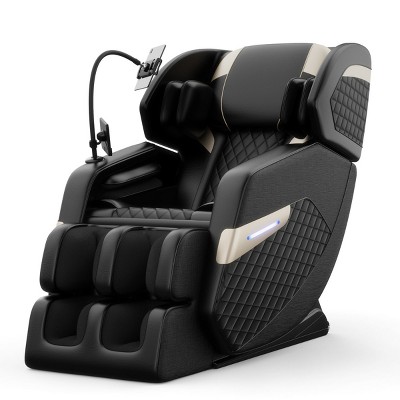 Black Massage Chair Real Relax Zero Gravity Massage Chair Full Body Massage Recliner Chair With Bluetooth Small Recliner With Heat-Cuddlewood