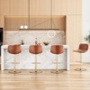 Fontoi Accent Chairs, Mid Century Modern Bar Stools Set of 2, Adjustable Counter Height Stools with Back for Kitchen Island, Gold, 16.9"*14.2"*33.8" - 4 of 4