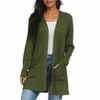 Women's Lightweight Long Sleeve Open Front Cardigan with Pockets Fall Trendy Comfortable Casual Knit Sweater - 2 of 4