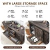 SinCiDo Farmhouse 48" Dresser w/4 Drawers & 2 Barn Doors, Chest of Drawers & Rustic TV Stand w/Adjustable Shelf for Living Room - 2 of 4