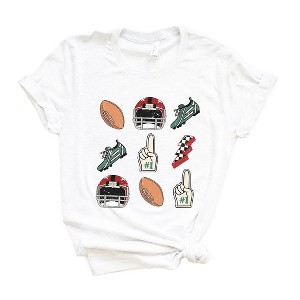 Simply Sage Market Women's Football Collage Short Sleeve Graphic Tee - 1 of 4
