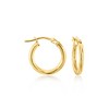 Ross-Simons 10kt Yellow Gold Hoop Earrings With Removable Italian Horn Drops - 3 of 4