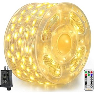 Ollny 600 LED Warm White IP67 Waterproof Christmas Lights (Clear Wire, Plug in, 8 Modes) - 1 of 4