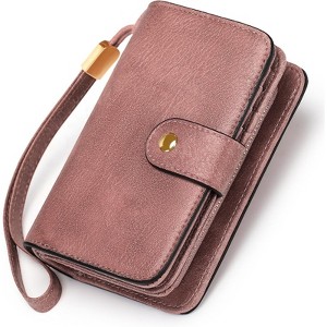 FATMOON Small Wallet for Women,RFID Blocking PU Leather Wristlet Purse Large Capacity Bifold Wallet with ID Window for Travel,Shopping - 1 of 4