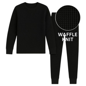 Mens 2 Piece Full Waffle Knit Thermal Set - 1 of 4
