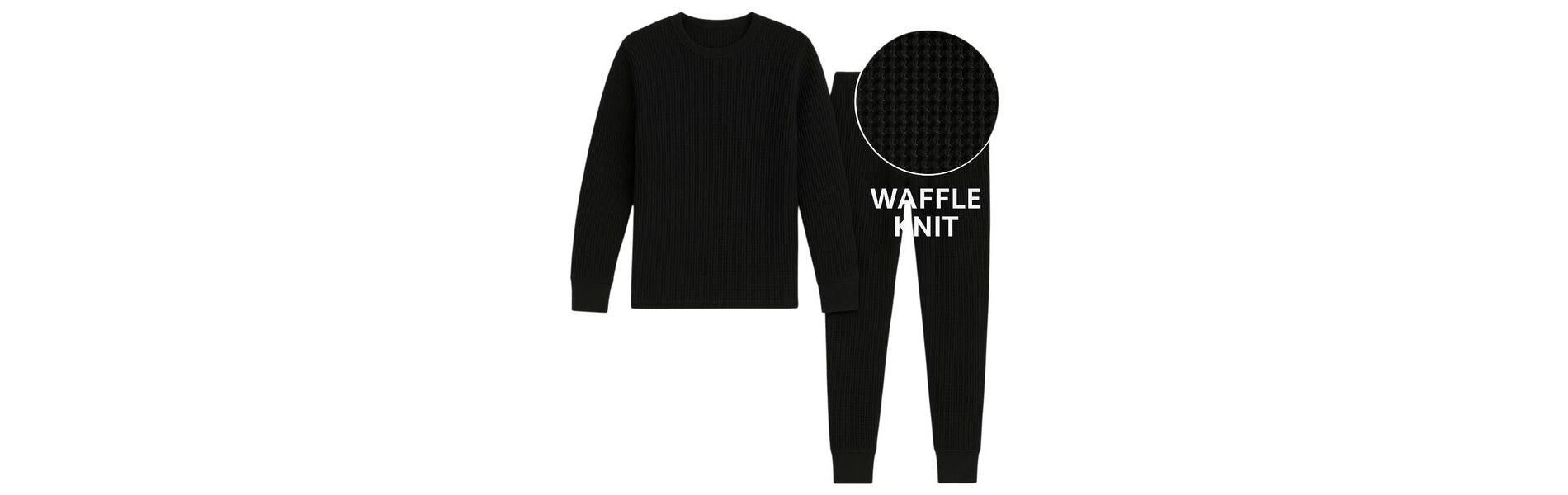 Mens 2 Piece Full Waffle Knit Thermal Set