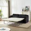 NicBex Modern Convertible Sleeper Chair,Folding Sofa Bed with Wooden Frame,Couches Covered in Chenille Fabric for Living Room,Black - 2 of 4