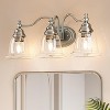 Tribesigns 3-Light Bathroom Light Fixtures, Modern Vanity Light with Clear Glass Shade - 2 of 4