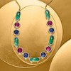 Ross-Simons 110.00 ct. t.w. Multi-Gemstone and 4.50 ct. t.w. White Topaz Frame Necklace in 18kt Gold Over Sterling Size 18 - 3 of 4