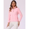 INSPIRE CHIC Women's Full Zip Long Sleeve High Neck Side Pockets Winter Fleece Jacket - 4 of 4
