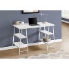 Monarch Specialties Computer Desk Home Office Laptop Storage Shelves 48InchL Work Metal Laminate White Contemporary Modern - 2 of 4