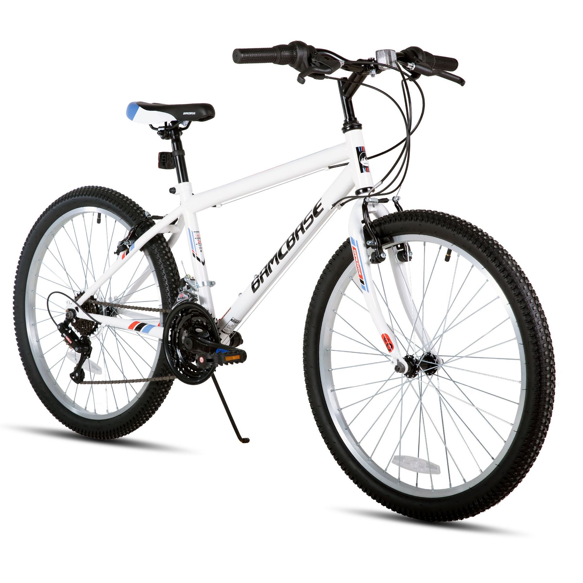 BAMCBASE 24 inch Mountain Bike, White