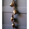 2 x Set of Four Rustic Iron Hanging Bells on Rope – 26" Vintage Christmas Door Hanger Decor by Kalalou - 2 of 3