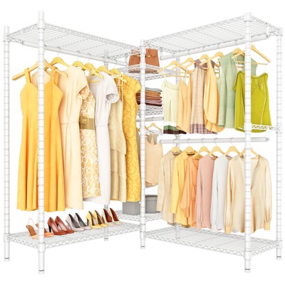 Vipek L6e Garment Rack Heavy Duty L Shaped Clothing Rack Portable Corner  Closet Metal Freestanding Wardrobe : Target