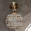 Storied Home Capiz and Metal Wall Sconce with Detail Brass - 3 of 4