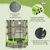 Okak 4.6/5/5.3 FT Toddler Trampolines, Mini Trampoline with Safety Enclosure and Steel Frame, Outdoor Trampolines for Garden, Patio - 4 of 4