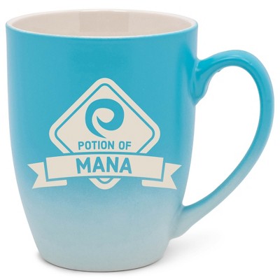 100 North Magic Potion 10 Ounce Blue and White Two Toned Ombre, Comfortably Fits Your Hands, Ceramic Tea Coffee Cup Mug, Potion Of Mana