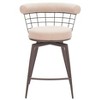 Zuo Saku Swivel Counter Stool Beige & Brown - 3 of 4