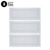 Lavish Home 3PC 60x24 Cotton Bath Rug Set, White - 3 of 4