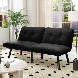 NicBex Convertible Folding Accent Tufted Loveseat Sofa with Adjustable Backrest,Armless Recliner Chair Futon Sofa for Living Room,Bedroom - 1 of 4