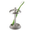 iDesign Toothbrush Holder with 4 Divided Sections - Matte Gray/Brushed - 3 of 4