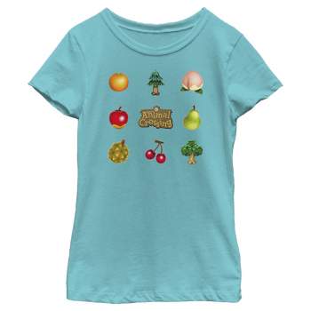 Girl's Nintendo Animal Crossing Items Found Title Logo T-Shirt