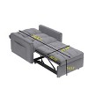 PexFix Convertible Sofa Bed Chair Suitable for Small Spaces with Adjustable Back - 4 of 4