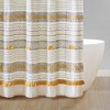 VYNXARIA Cotton Stripe Printed Shower Curtain with Tassel - 4 of 4