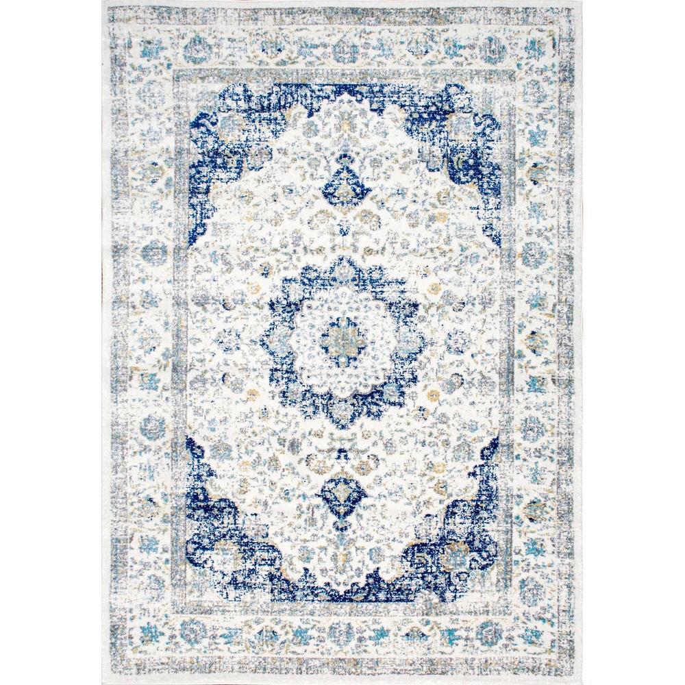 5'x7'5in Verona Vintage Persian Style Area Rug Blue - nuLOOM