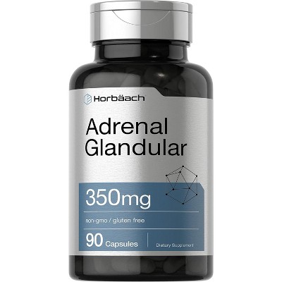 Horbaach Raw Adrenal Glandular 350 mg | 90 Capsules