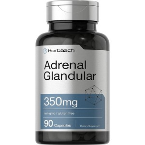 Horbaach Raw Adrenal Glandular 350 mg | 90 Capsules - 1 of 3