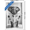 Trends International Reinders: Toilet Humor - Elephant Toilet Framed Wall Poster Prints White Framed Version 14.725" x 22.375" - 3 of 4