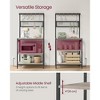 VASAGLE Bakers Rack with Charging Station, Coffee Bar Stand with Adjustable Storage Shelf, Grid Panel, 12 Hooks, Table for Microwave, Kitchen - 4 of 4