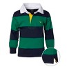 Sportoli Boys Cotton Striped Long Sleeve Polo Rugby Shirt - 2 of 3