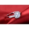 Renee Halo Engagement Ring Cz Women Gold Plated Ginger Lyne Collection - 4 of 4