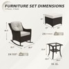 EAGLE PEAK Coastal Vista 3 Piece Patio Bistro Set with Side Table, Includes 2 Patio Chairs for Patio, Porch, Garden, Poolside - 2 of 4