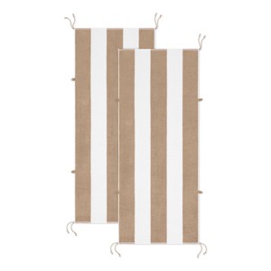 Arkwright Tie & Dry Beach Towels (Pack of 2), Ring Spun Cotton, Striped Color Options, 30x70 in. - 1 of 4