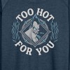 Women's - Disney Villains - Hades Too Hot For You Lightweight French Terry Wide Neck Long Sleeve Shirt - 2 of 4