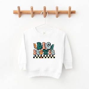 The Juniper Shop Big Brother Checkered Toddler Graphic Sweatshirt - 1 of 2