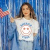 Simply Sage Market Women's America Vibes Smiley Short Sleeve Graphic Tee - 2 of 3